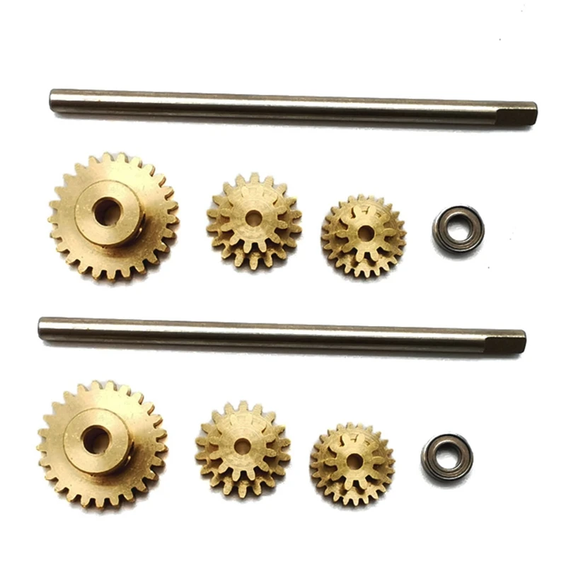 

2 комплекта для WPL D12 1/10 RC грузовик автомобиль обновленные детали коробка передач металлическая Шестерня Набор запасных аксессуаров