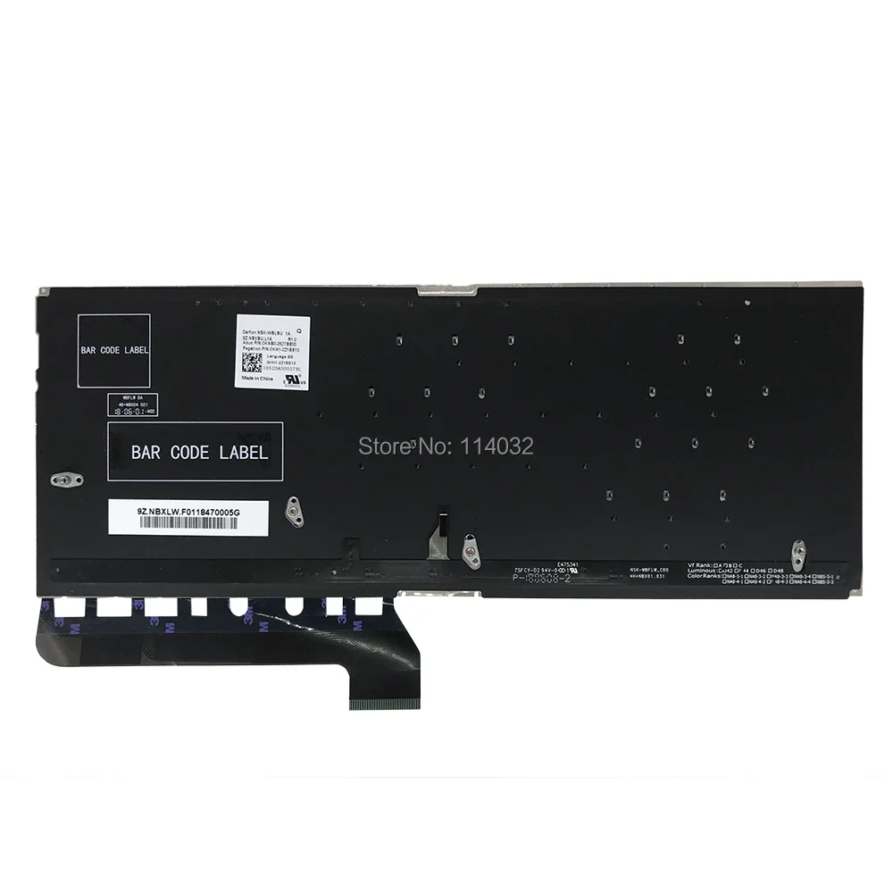 Фото Чешская бельгийская клавиатура с подсветкой AZERTY для ASUS ZenBook UX430 UX430UQ UX430UA UX430UAR, подсветка клавиатуры 0KNB0-2627BE00 2627cs00 №2
