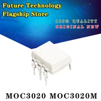 10pcs new original moc3020 moc3020m in line dip6 three terminal bidirectional thyristor optocoupler