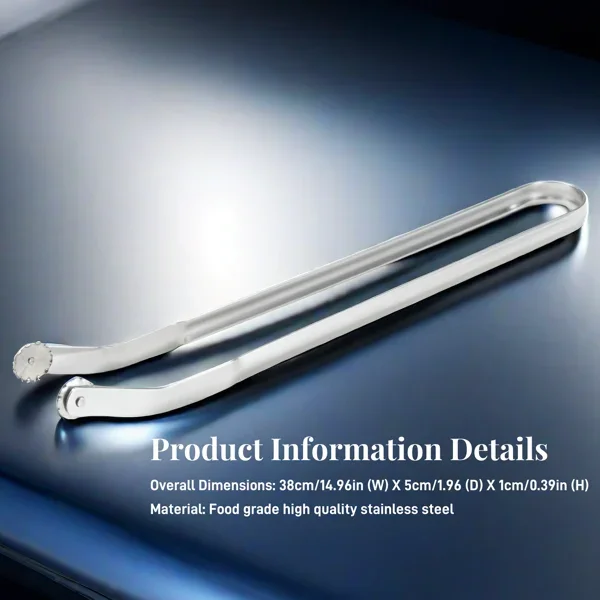 Поворотные щипцы для барбекю и сосисок антипригарные из нержавеющей стали