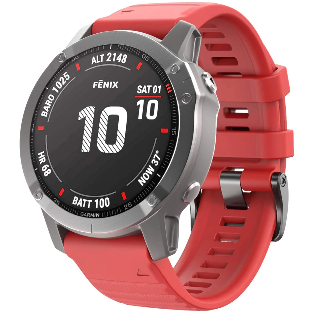 Premium Watch Strap Garmin Fenix 6X Fenix 6 Fenix 6S Band Fit Silicone replacement strap Fenix 6 Pro/Fenix 6X Pro