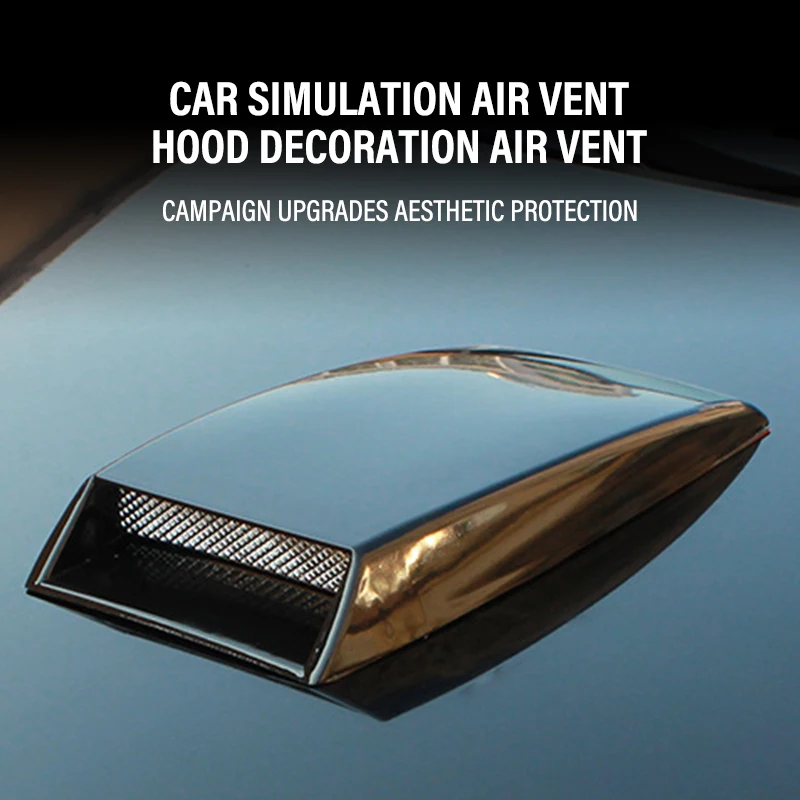 

Car Engine Cover Universal Scoops Ventilation Cover Turbo Bonnet Hood Fake Decorat Air Flow Intake Scoop Turbo Bonnet Vent Cover