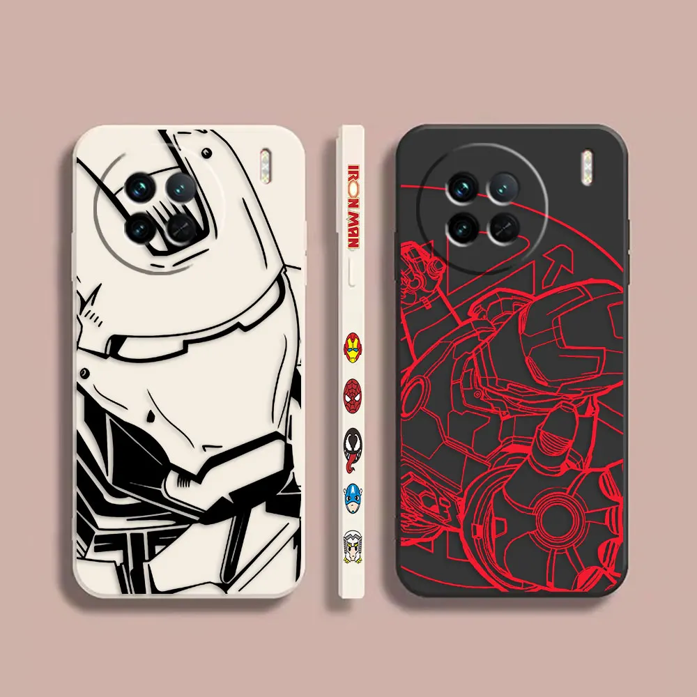

Case For VIVO X21I X21S X23 X27 X30 X50 X60 X70 PRO PLUS Colour Simple Liquid Silicone Case Marvel Iron Man Comics