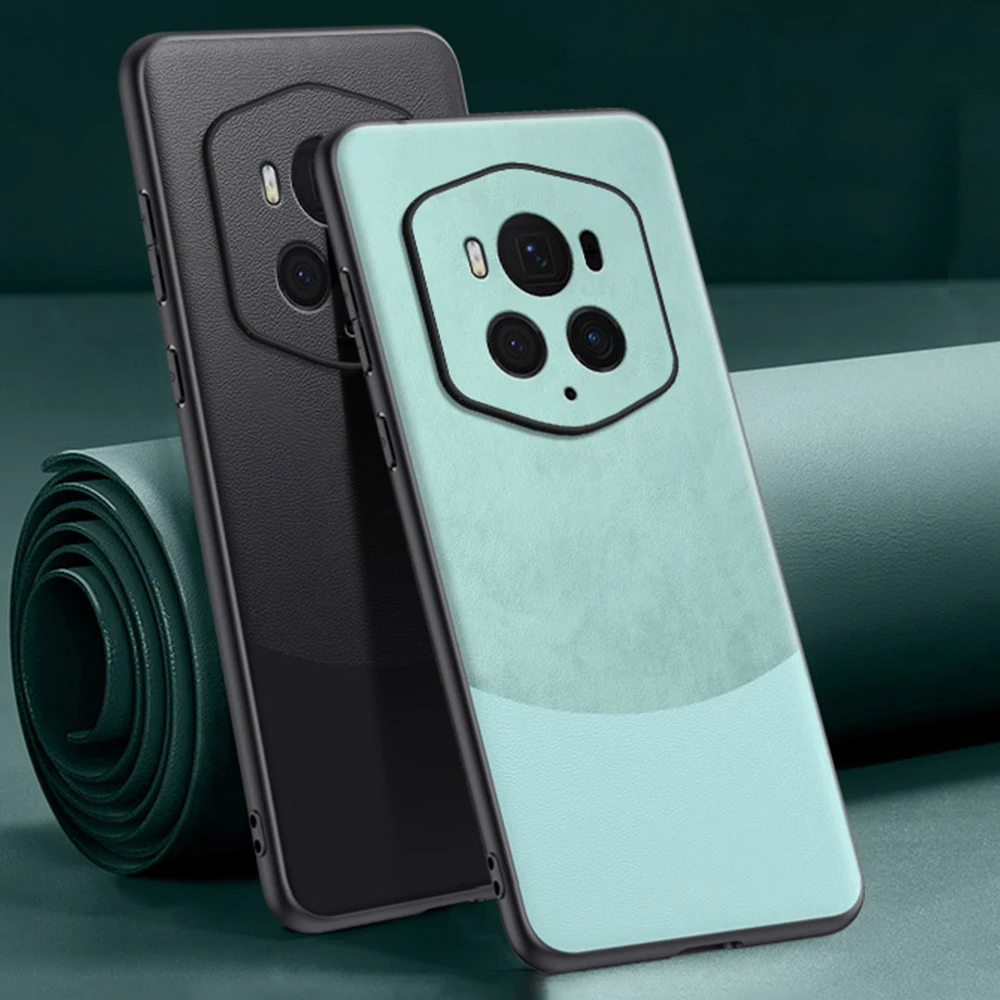 Чехол для Huawei Honor Magic6 RSR Porsche кожаный сращивающийся силиконовый защитный чехол
