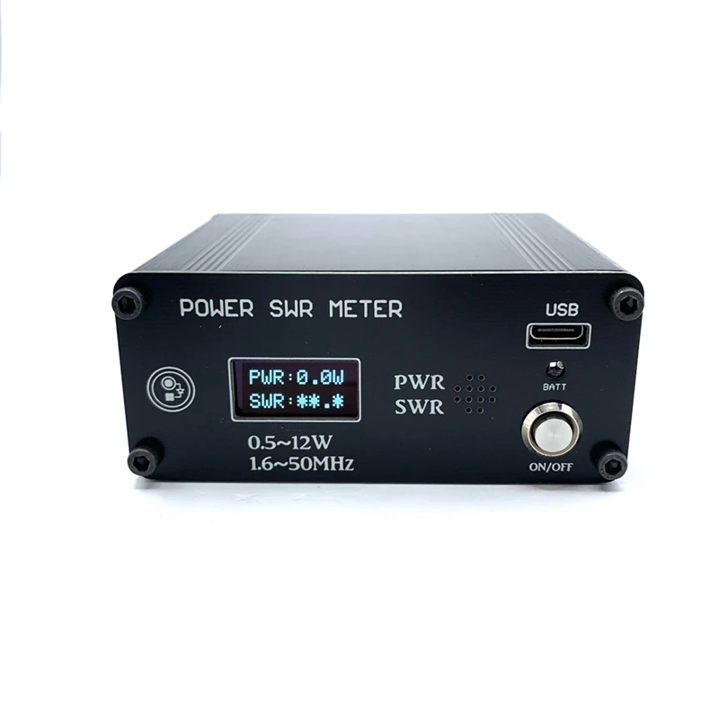 

HLZS-0.5-12W 1.6-50Mhz SWR Power Meter Shortwave PWR SWR Meter OLED12864 For QRP USDX MCHF SDR Radio