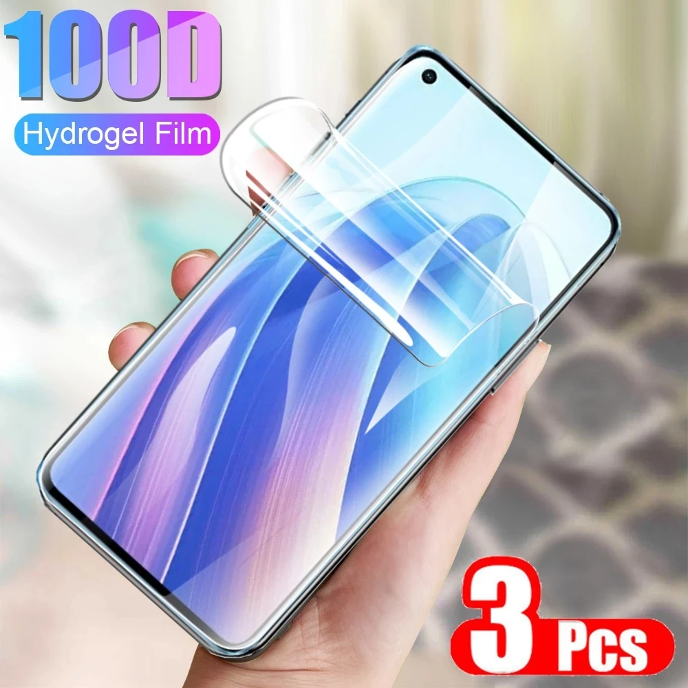 

3PCS Hydrogel Film For OPPO Reno 8 5 Lite 5G 9 8 Pro Plus 7 6 5 Pro 7 Z Screen Protector For Find X3 Neo X3 X5 X6 Pro Lite Film