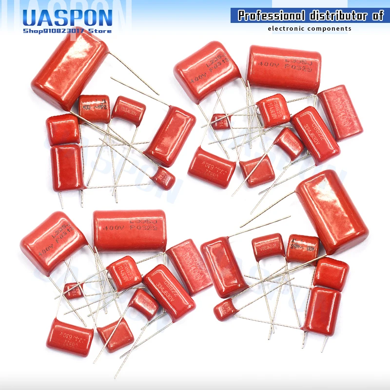 

10PCS 400V105 1UF Pitch 20MM 400V 105 1000NF CBB Polypropylene film capacitor