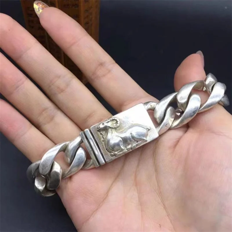 Mai Chuang/ Тибетский серебряный браслет с овечкой модный персонализированные