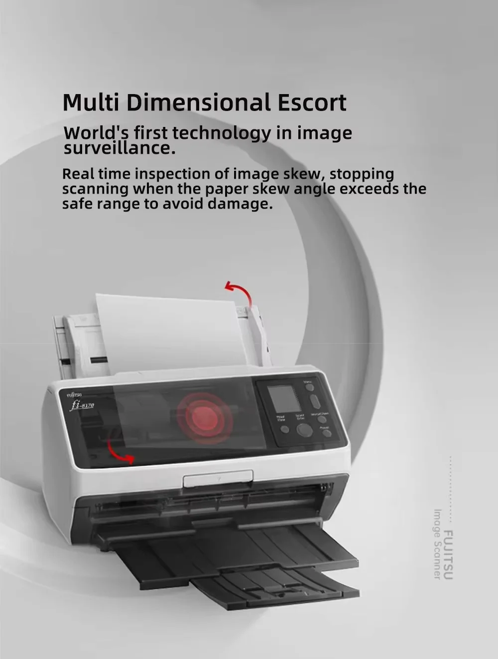 Фото Сетевой сканер Fujitsu Fi-8190: автоматическое двустороннее непрерывное сканирование, цветной HD-сканер документов и книг для форматов A3, A5 №4