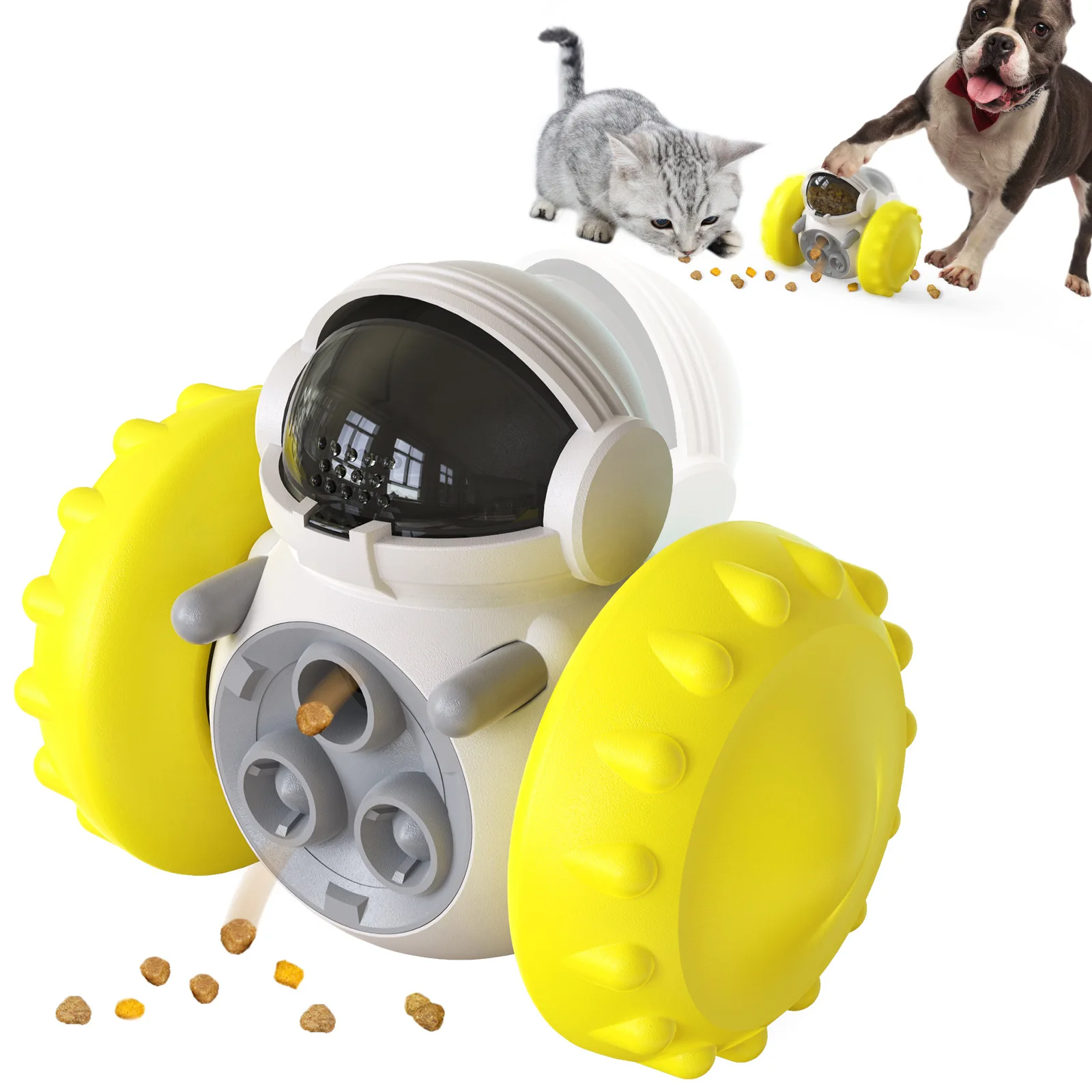 

Dog Puzzle Interactive Tumbler Teases Cat to Leak Food Ball, Self Hi To Relieve Boredom, Bite Resistant Toys, Pet Cat Supplies