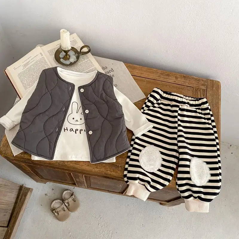 MiniAinis новый зимний детский теплый жилет без рукавов куртка для девочек бархатная