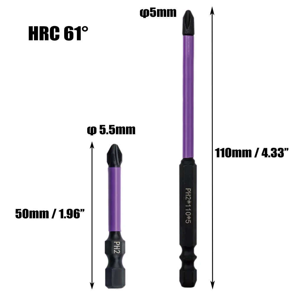 

Hand Tools Screwdriver Bits Electric Screwdriver Alloy Steel Black Degree Drill Bits HRC61 Magnetic Rust Proof