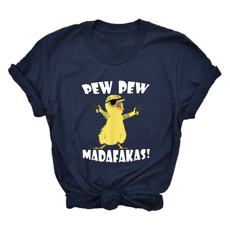 

Pew Pew Madafakas Shirt Funny T Shirt Duck Pattern Cute Shirt Women FashionShirt Madafakas