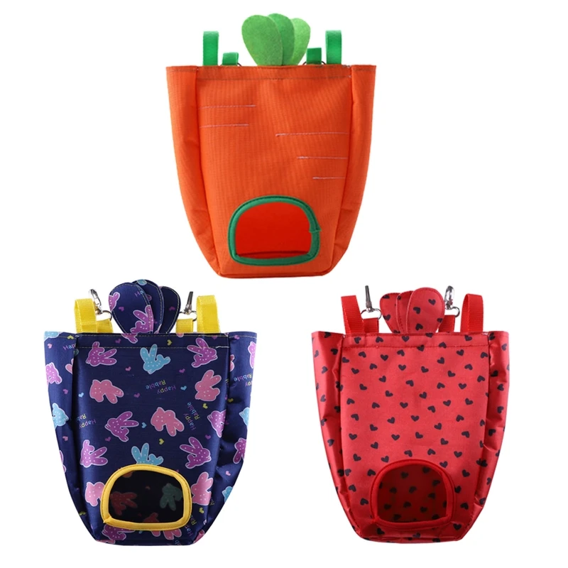 

Carrot-Shape Hay Feeder Bag Rabbit Feeding Bag Outdoor and Indoor Chinchilla