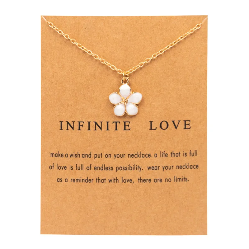 

Exquisite Five Petals Flower Pendant Necklace For Women Fashion Elegant Clavicle Chain Choker Necklaces Jewelry Gifts