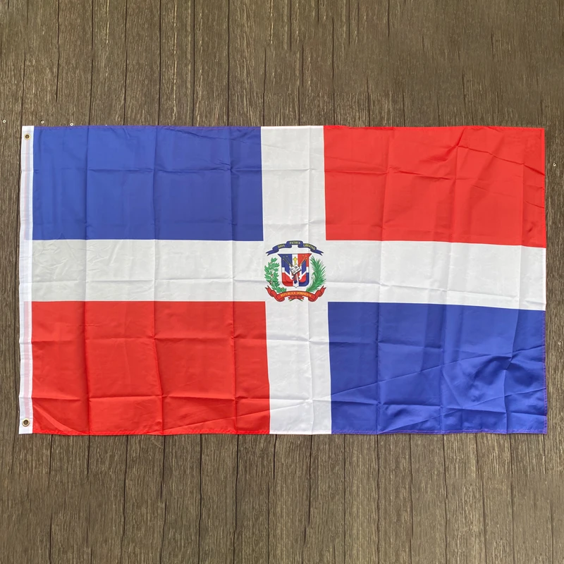 Бесплатная доставка, xvggdg HangingFlag полиэстер, Национальный Баннер доминийской Республики, большой флаг 150x90 см для улицы и помещений