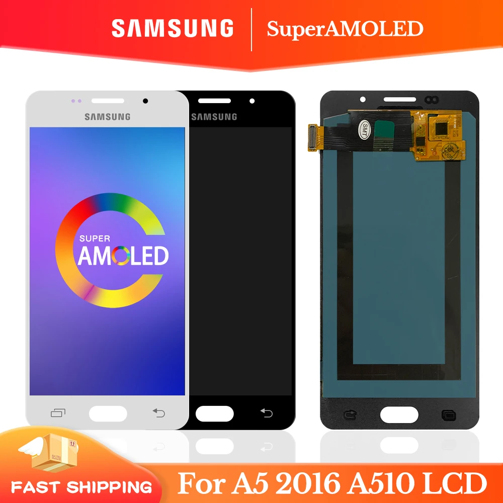 Super AMOLED A510F дисплей для SAMSUNG Galaxy A5 2016 A510 A510FD A510M A510Y ЖК-дисплей сенсорный экран