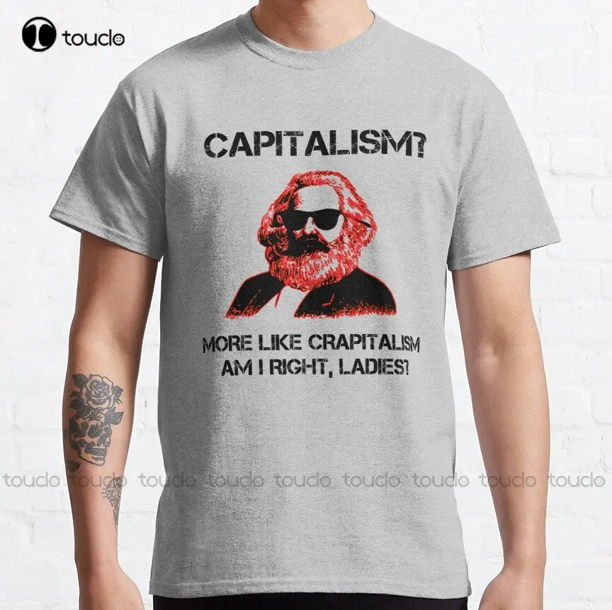 

Funny Capitalism Communist T-Shirt Karl Marx Crapitalism Classic T-Shirt Red Shirts For Men Digital Printing Tee Shirts Xs-5Xl