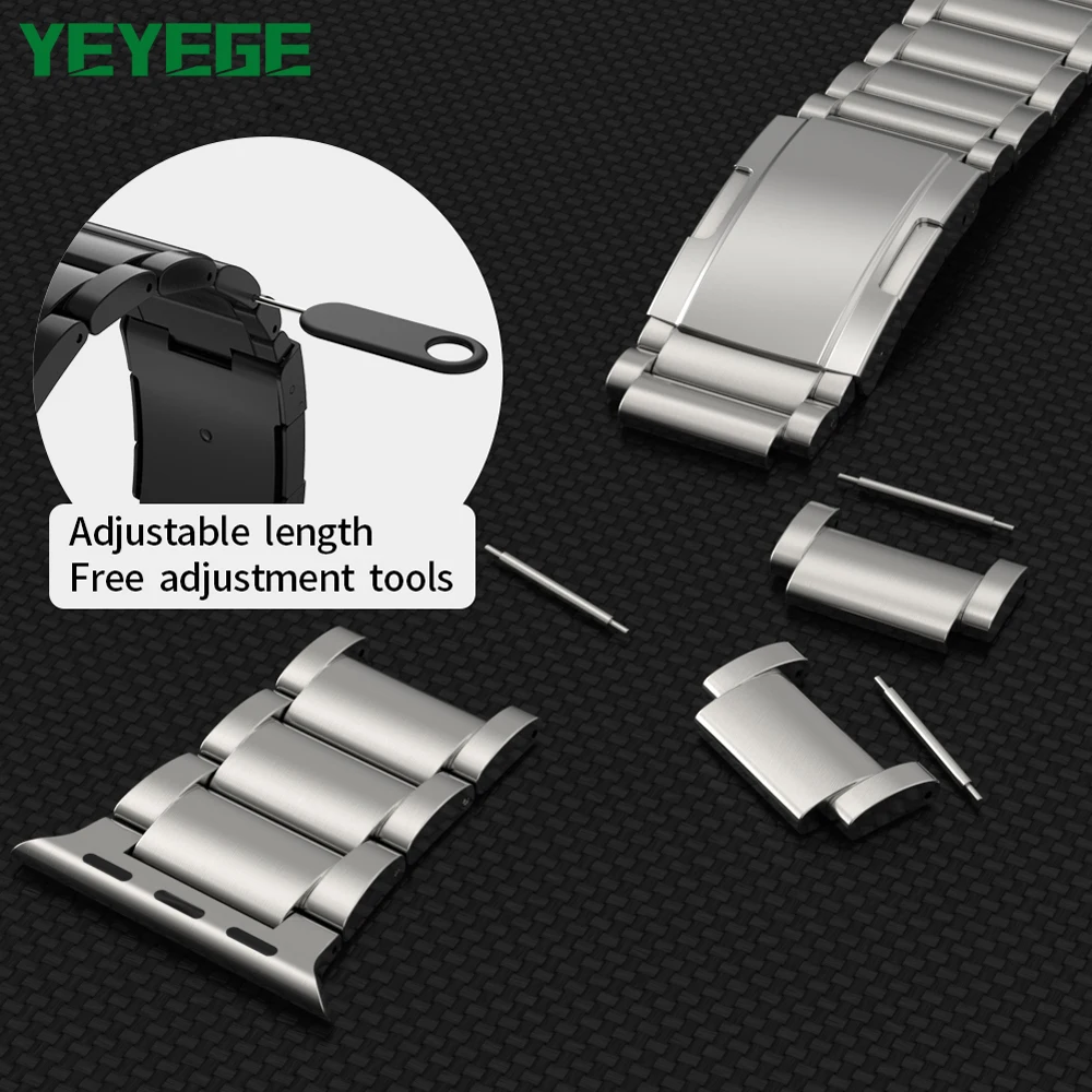 Titanium Alloy Strap for Apple Watch Band 8 7 6 5 4 3 SE Bracelet Metal Stainless Steel IWatch Ultra 49mm Replacement Wristband