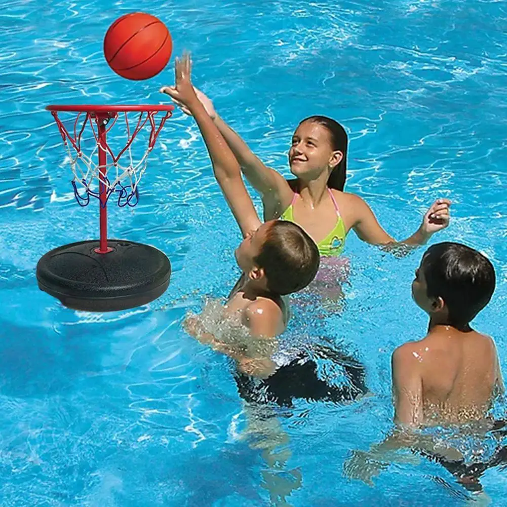 

Summer Outdoor Water Pool Basketball Competition Toys Water Shooting Hoop Beach Party Toys Basketball Game Pool for Ages 6+ B9G7