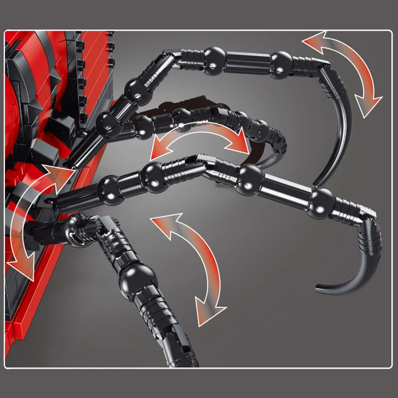 Тема Ужасов Чарли Монстр Паук Поезд Животное С Подсветкой Модель MOC Кирпичная