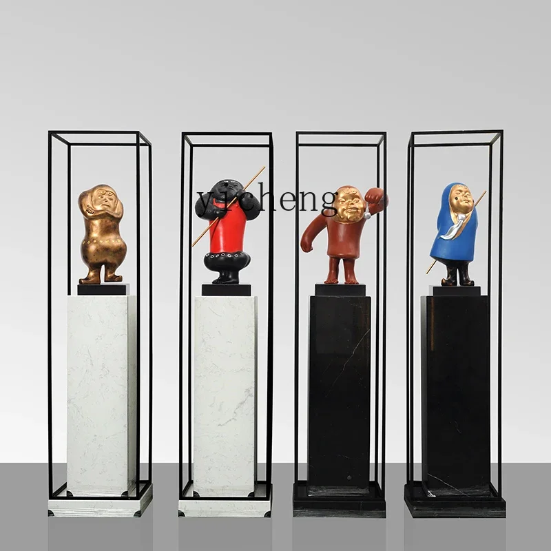 ZC натуральный мрамор скульптура стол каменный пирс орнамент вестибюль