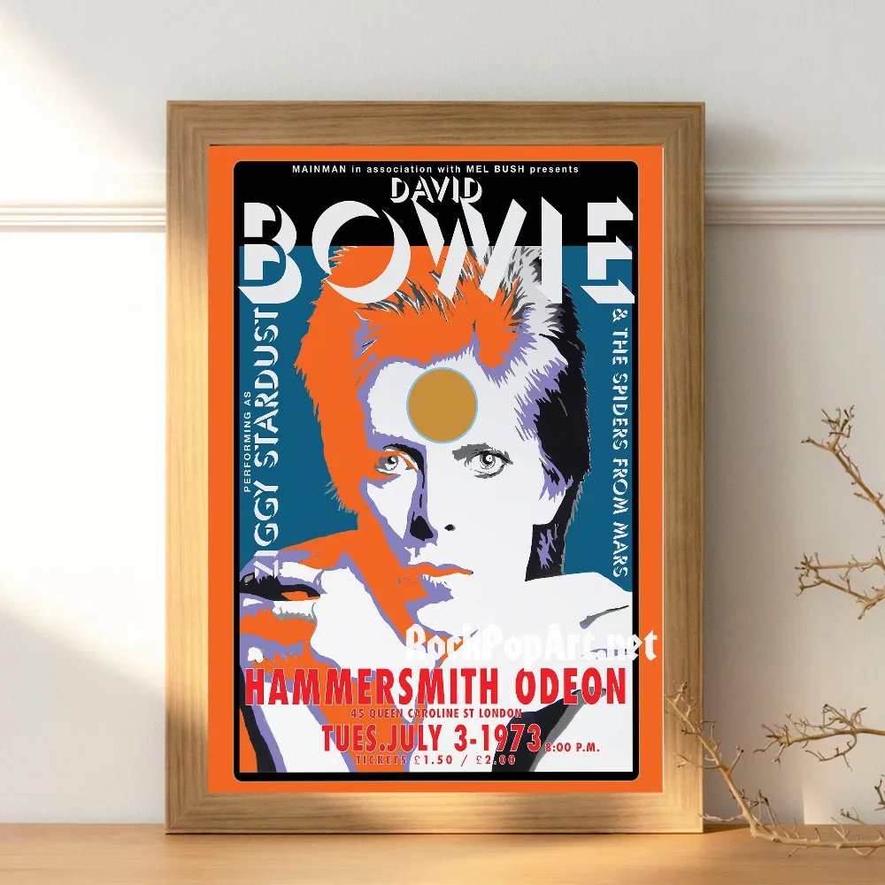 Дэвид Боуи Британский Рок Постер DIY Липкая Наклейка На Стену Без Рамы Ретро