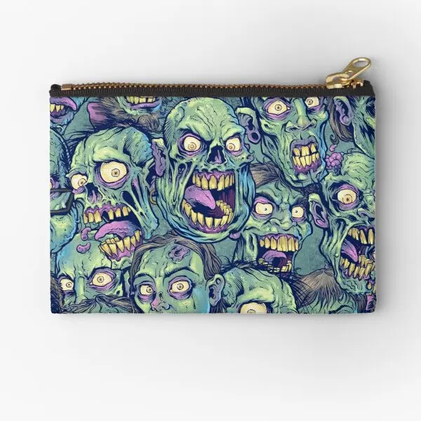

Zombie Repeatable Pattern Zipper Pouches Wallet Key Underwear Socks Panties Money Packaging Bag Women Pure Pocket Small Men