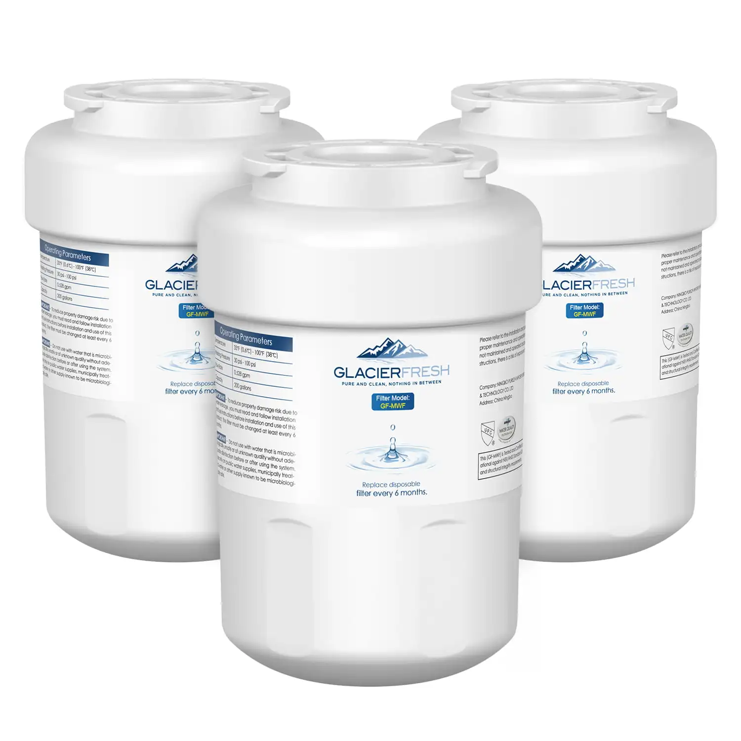 

MWF Water Filters for Refrigerators, NSF 42 Replacement for SmartWater MWFP, MWFA, GWF, HDX FMG-1, WFC1201, RWF1060, 197D6321P00