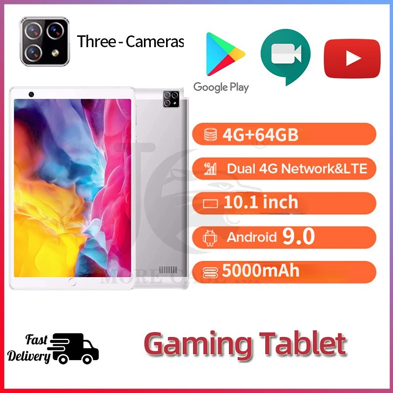 2023 Android tablet 10.1 inch Octe Core 4GB RAM 64GB ROM 1280*800 IPS Dual Cameras Android 9.0 GPS Tablets 10 tablet android