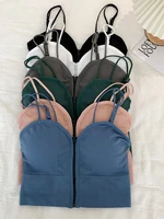 heliar padded underwear lingerie 2022 summer tube tops women cottons crop tops ziper fly basic tops women y2k crop tops
