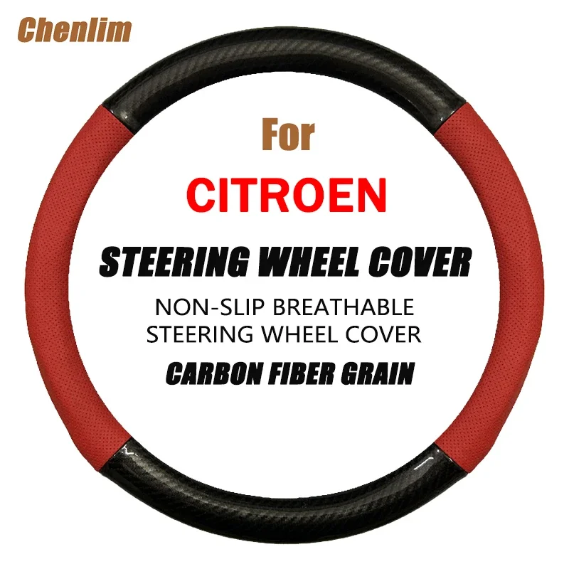 

Breathable PU Leather Thin And Soft Car Steering Wheel Braid Cover Needles Auto Decor Accessories For Citroen GT