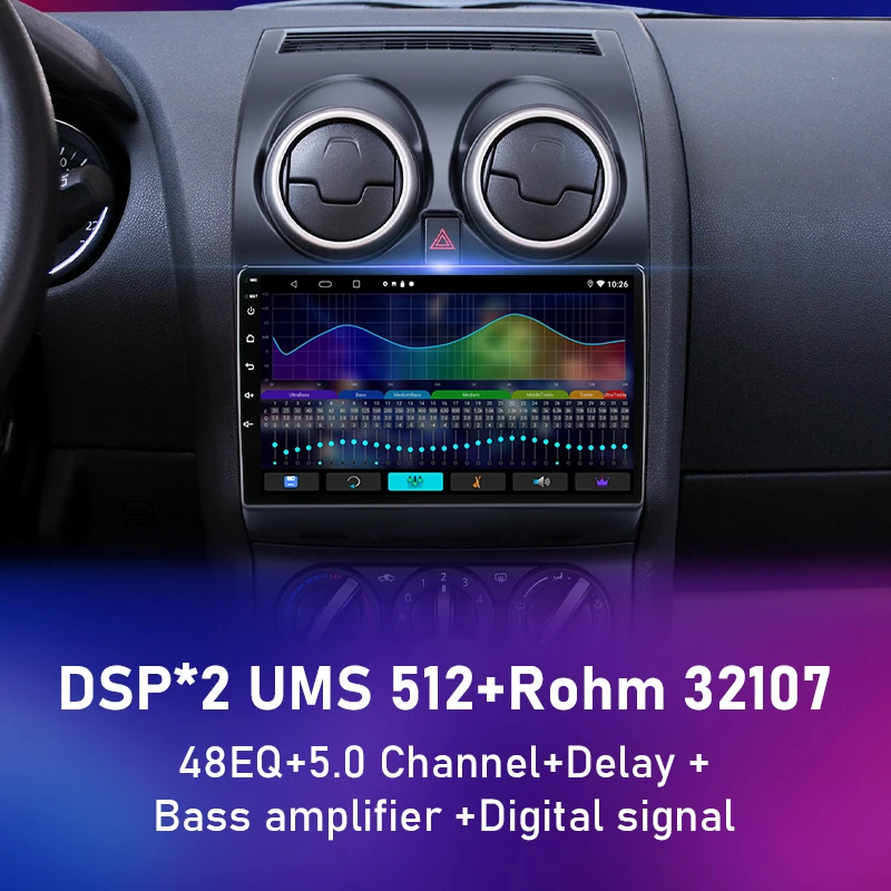 $85.21 Android 11 2 DIN for Nissan Qashqai 1 J10 2006-2014 Car Radio 4G Navigation Multimedia Video Player DVD Carplay Stereo Speakers