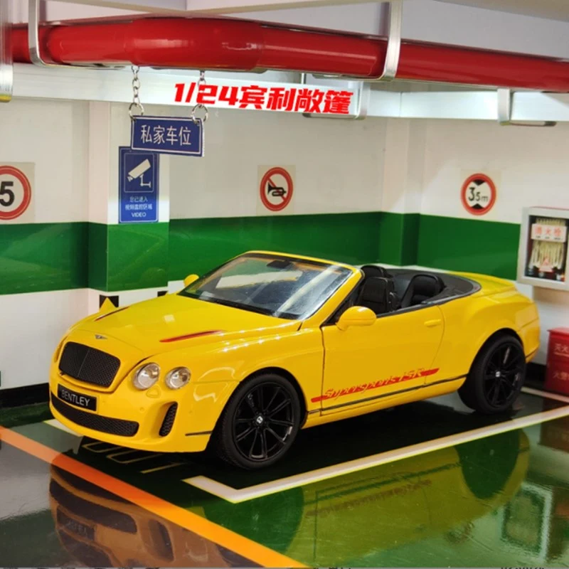 

1:24 Continental GT ISR Coupe Alloy Open Car Model Diecast Simulation Metal Vehicle Car Model Sound and Light Childrens Toy Gift