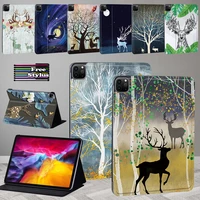 case for apple ipad air 5 2022air 4 10 9 flip pu leather deer pattern stand cove tablet case for air 3 10 5air 1 2 9 7inch