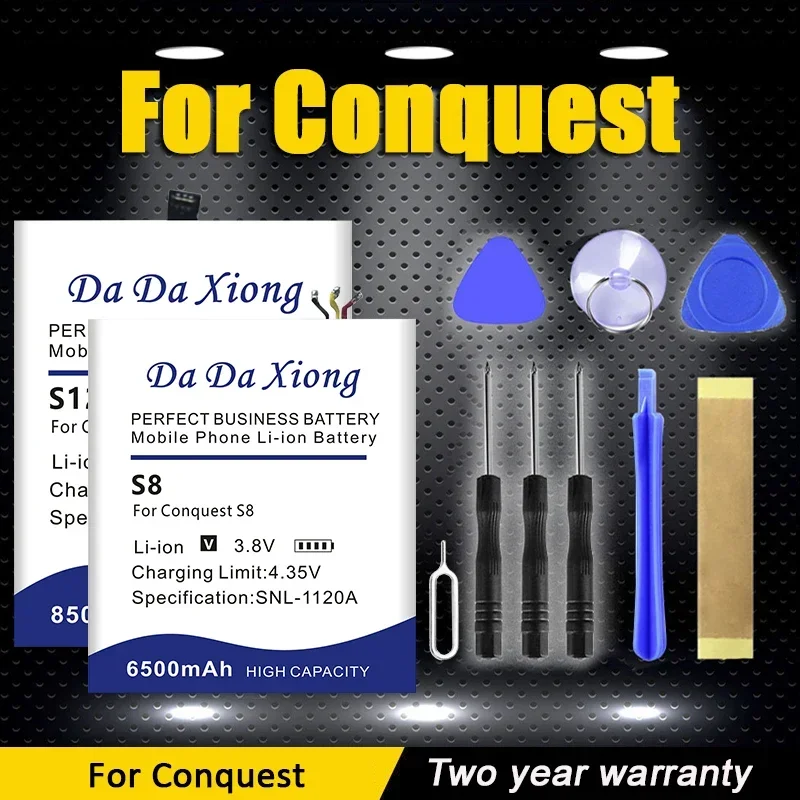 Фото Высокое качество ConquestS6 ConquestS10 ConquestS8 ConquestS12 Сменный аккумулятор для Conquest S10 S12 S6 S8 + бесплатный комплект инструментов №1