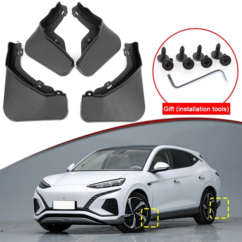 Автомобильный Стайлинг брызговики из АБС-пластика передние и задние для BYD