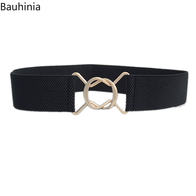 

Bauhinia New 65-85cm Fashion Black Designer Woman Elastic Belt Casual Decorative Comfortable Dress Wide Belt