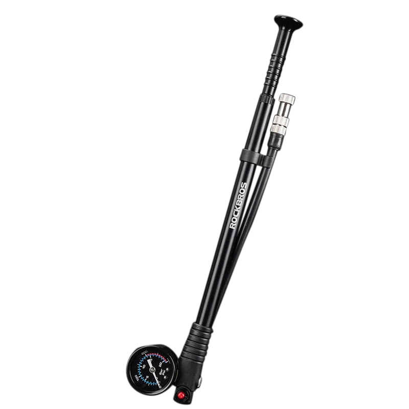 

ROCKBROS Bike Air Pump 300PSI High-Pressure Barometer Fork Pump Suspension MTB Portable Bicycle Inflator Accessories