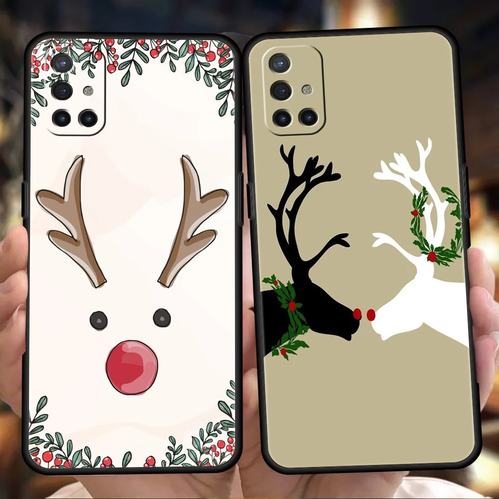 

Christmas New Year Gifts Elk Snow Luxury Phone Case For Oneplus Nord N100 N200 N10 10 7 8 9 7T 8T 9R 9RT CE 2 Z Pro 5G TPU Cover