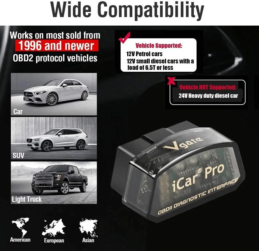 Фото Диагностический сканер Vgate OBD2 iCar Pro BT WIFI 4.0 (2025) для Android/iOS №5