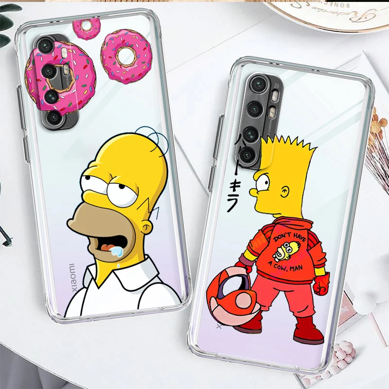 

Transparent Cover Disney Simpsons Bart Cute Phone Case For Xiaomi Mi 12S 12X 12 11 11T 11i 10T 10 Pro Lite Ultra 5G 9T 9SE 8