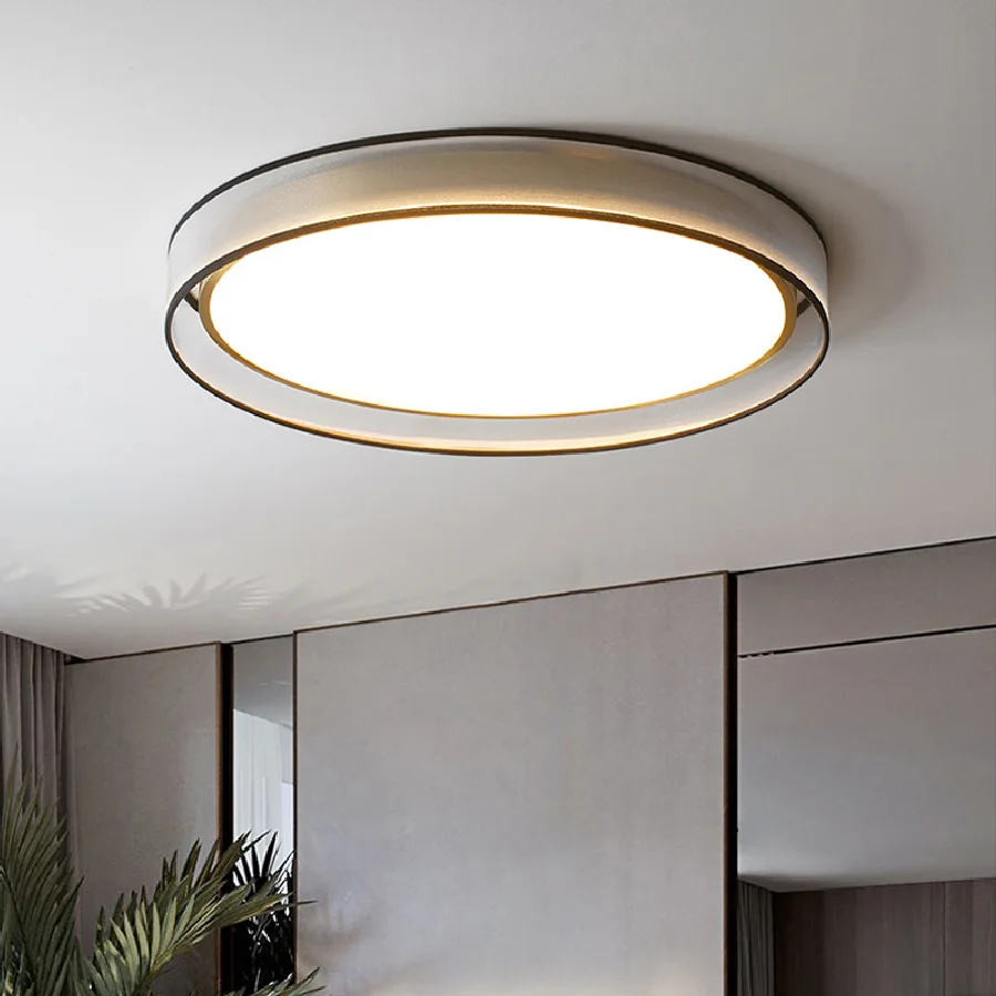 

Светодиодный потолочная лампа, медная люстра для гостиной в нордическом минималистическом стиле, круглая декоративная лампа для спальни, потолочный светильник для кухни