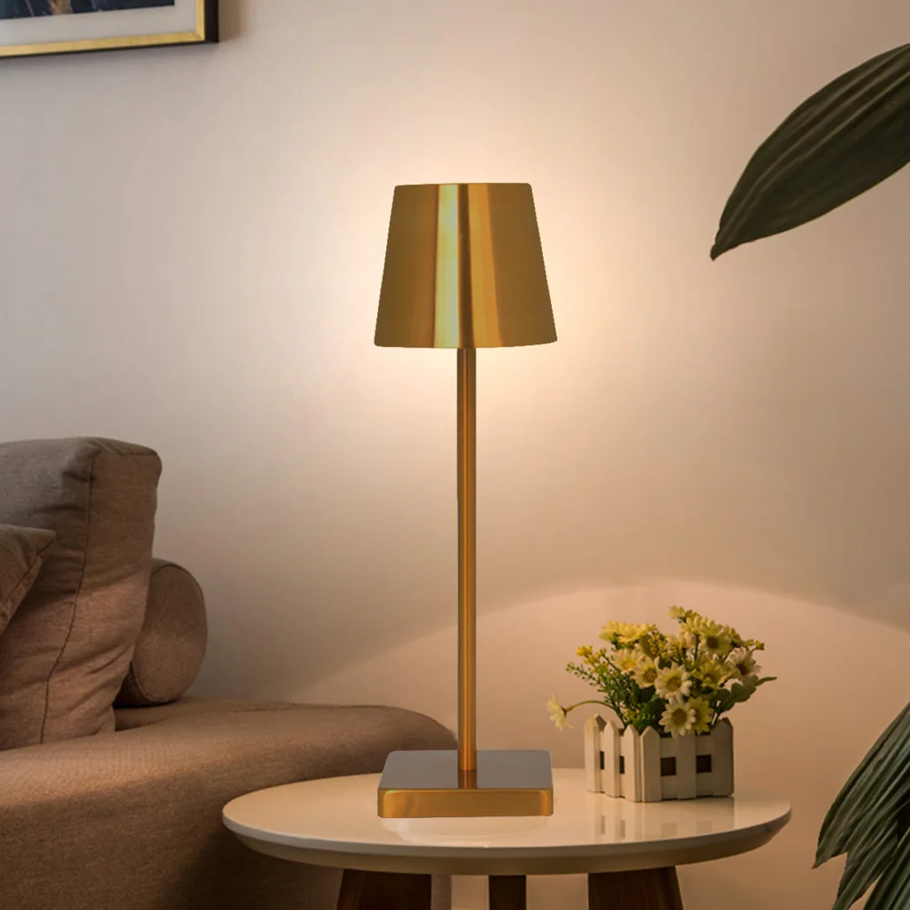 

LED Art Atmosphere Night Light Desk Lamp Touch Dimming Metal Eye Protection Table Lamp For Bar Living Room Bedroom Light
