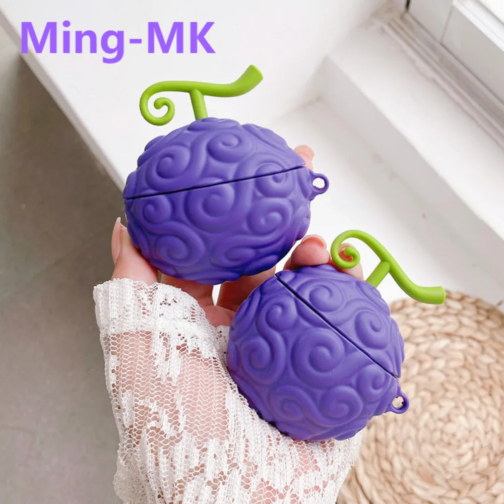 

Cartoon 3D Devil Fruit Headphone Case For Apple Airpods 1 2 Bluetooth Earphone Charging Box Silicone Soft Cover for air pods Pro