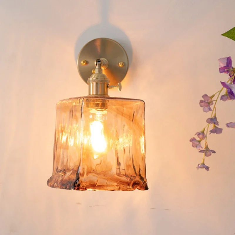 Настенный светильник в скандинавском стиле латунная комнатная лампа для