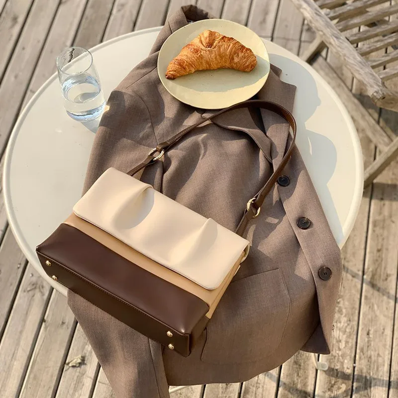 2023 New Fashion Casual Panelled Small Square Bags High Quality Shoulder Messenger Bags Luxury Fashiom Women Purse And Handbags