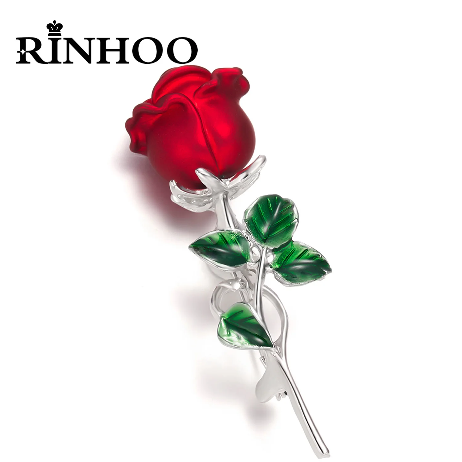 

Rinhoo Rose Flower Brooches For Women Elegant Tulip Daisy Flower Maple Leaf Plant Tree Lapel Pin Banquet Corsage Wedding Jewelry