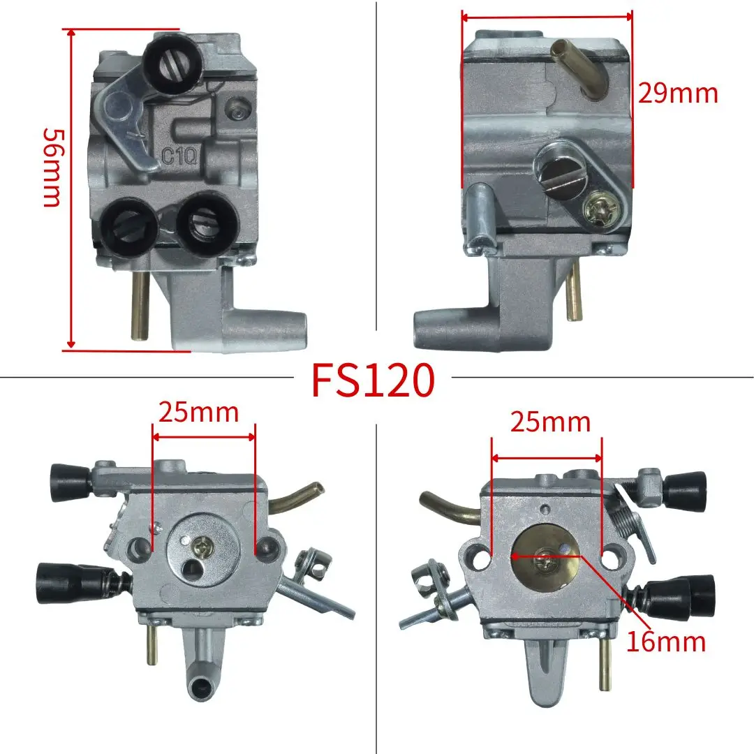Фото Для Stihl FS120 FS200 TS200 FS250 FS250R FS300 FS350 FR350 Триммер Карбюратор C1Q-S51 C1Q-S82 C1Q-S83 C1Q-S162 ZAMA Карбюратор косилки №2