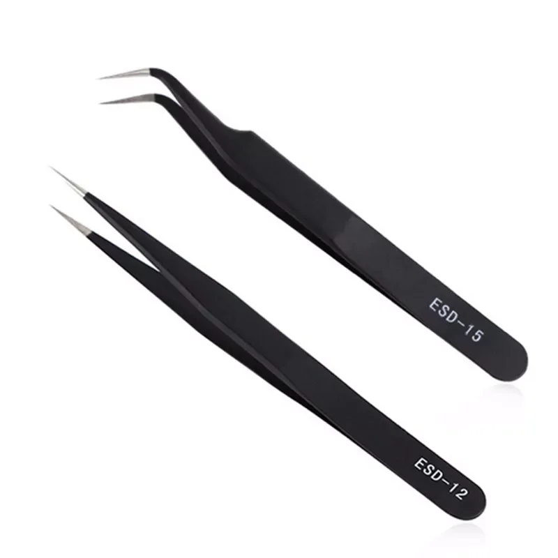 

and Curved Elbow Nail Art Acrylic Gel Rhinestones Picking Tool Anti Acid Nipper Gem Decor Eyelash DIY Nail Tweezers